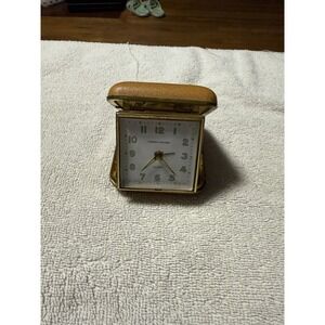 Vintage Phinney Walker Keywind Travel Alarm Clock Germany Made , Not Working